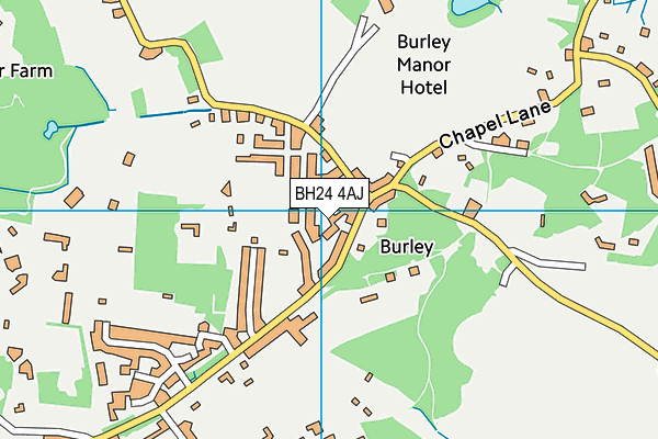 BH24 4AJ map - OS VectorMap District (Ordnance Survey)