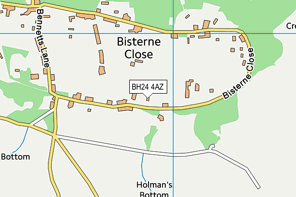 BH24 4AZ map - OS VectorMap District (Ordnance Survey)