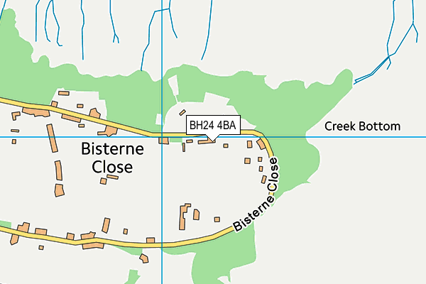 BH24 4BA map - OS VectorMap District (Ordnance Survey)