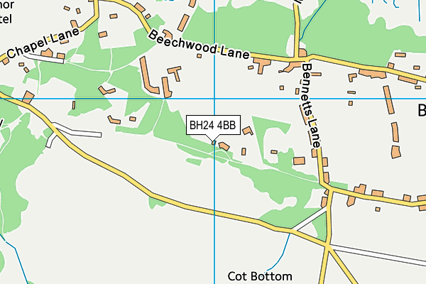 Burley Golf Club map (BH24 4BB) - OS VectorMap District (Ordnance Survey)