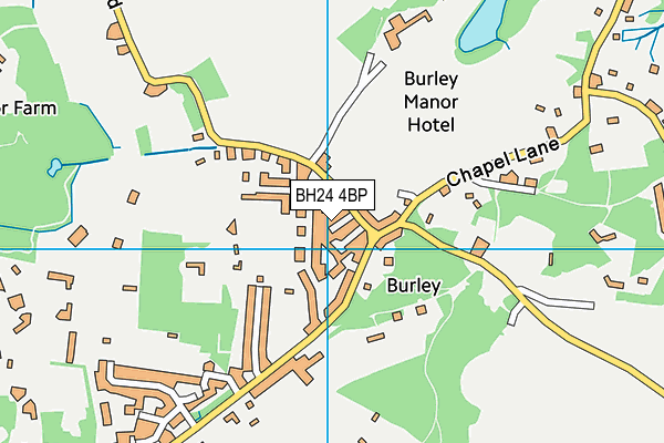 BH24 4BP map - OS VectorMap District (Ordnance Survey)