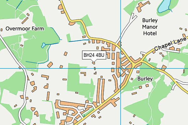 BH24 4BU map - OS VectorMap District (Ordnance Survey)