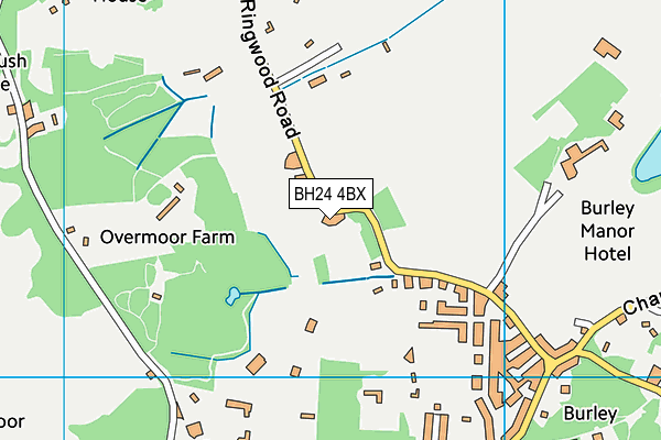 BH24 4BX map - OS VectorMap District (Ordnance Survey)