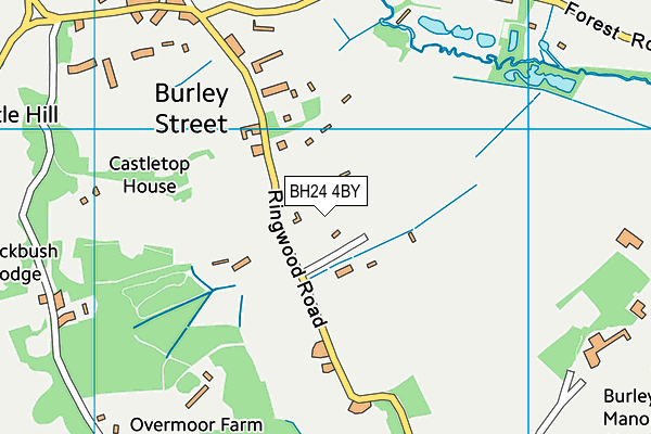 BH24 4BY map - OS VectorMap District (Ordnance Survey)