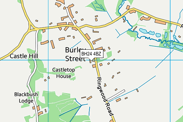 BH24 4BZ map - OS VectorMap District (Ordnance Survey)