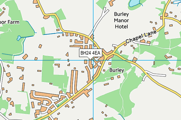 BH24 4EA map - OS VectorMap District (Ordnance Survey)