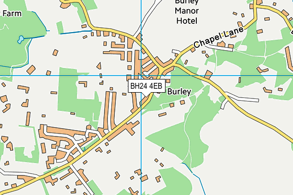 BH24 4EB map - OS VectorMap District (Ordnance Survey)