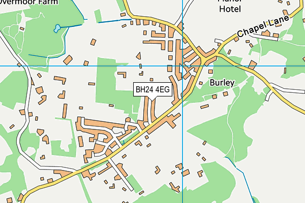 BH24 4EG map - OS VectorMap District (Ordnance Survey)
