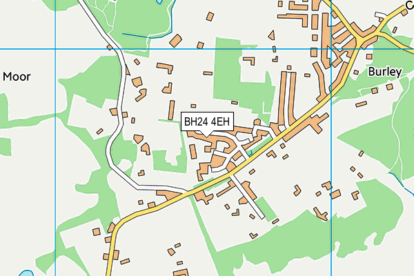 BH24 4EH map - OS VectorMap District (Ordnance Survey)