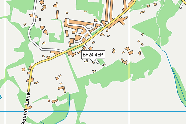 BH24 4EP map - OS VectorMap District (Ordnance Survey)