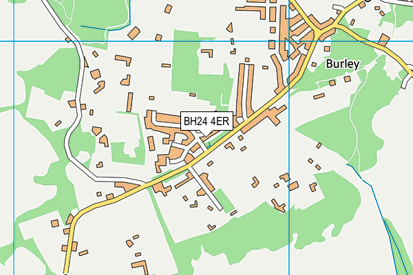 BH24 4ER map - OS VectorMap District (Ordnance Survey)