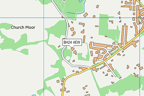 BH24 4EW map - OS VectorMap District (Ordnance Survey)