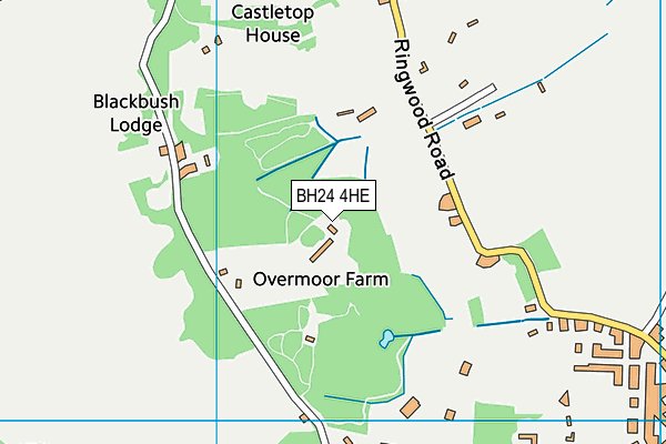 BH24 4HE map - OS VectorMap District (Ordnance Survey)