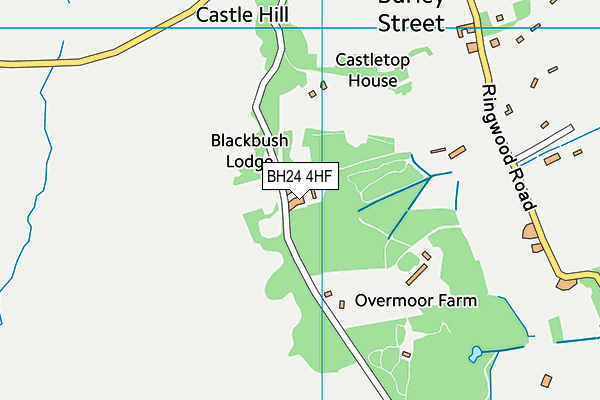 BH24 4HF map - OS VectorMap District (Ordnance Survey)