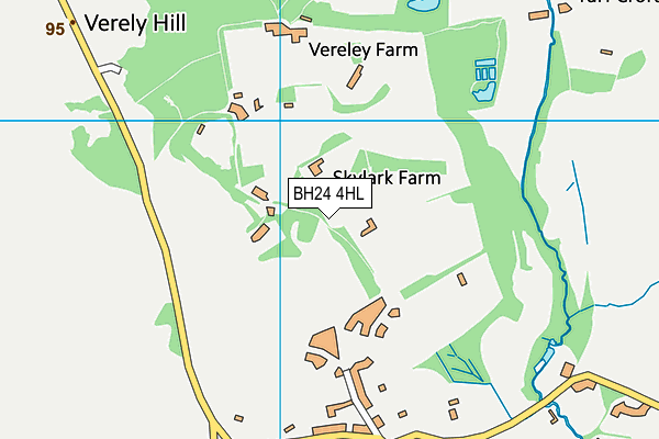 BH24 4HL map - OS VectorMap District (Ordnance Survey)
