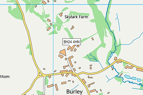 BH24 4HN map - OS VectorMap District (Ordnance Survey)