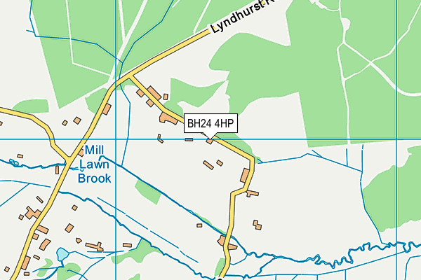BH24 4HP map - OS VectorMap District (Ordnance Survey)