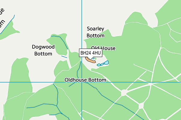 BH24 4HU map - OS VectorMap District (Ordnance Survey)