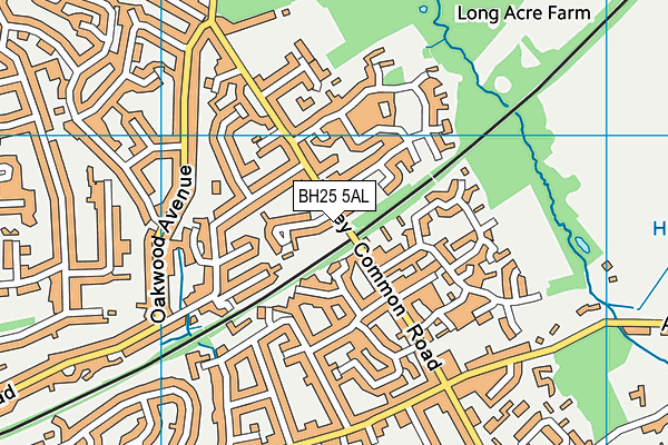 BH25 5AL map - OS VectorMap District (Ordnance Survey)