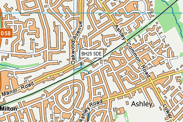 BH25 5DE map - OS VectorMap District (Ordnance Survey)