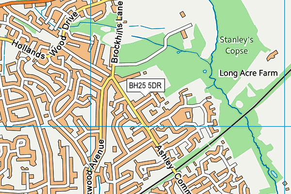 BH25 5DR map - OS VectorMap District (Ordnance Survey)