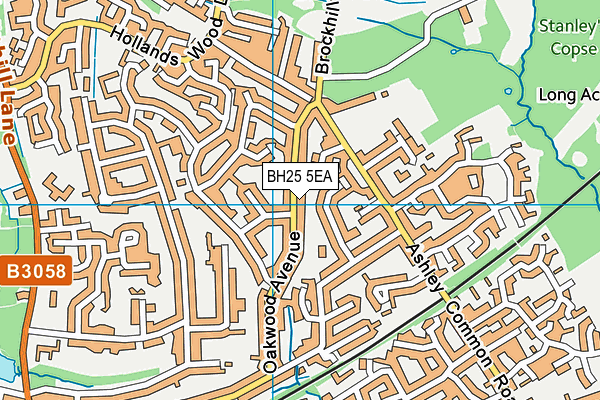 BH25 5EA map - OS VectorMap District (Ordnance Survey)