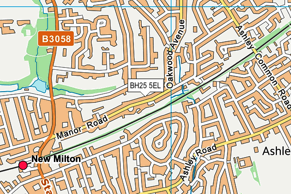 BH25 5EL map - OS VectorMap District (Ordnance Survey)