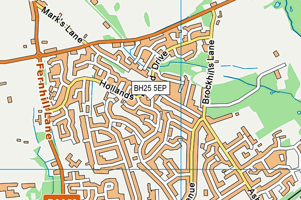 BH25 5EP map - OS VectorMap District (Ordnance Survey)