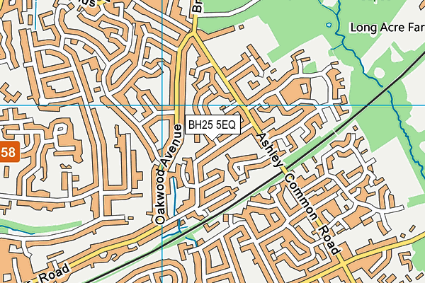 BH25 5EQ map - OS VectorMap District (Ordnance Survey)
