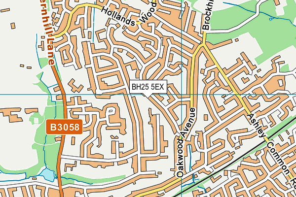 BH25 5EX map - OS VectorMap District (Ordnance Survey)