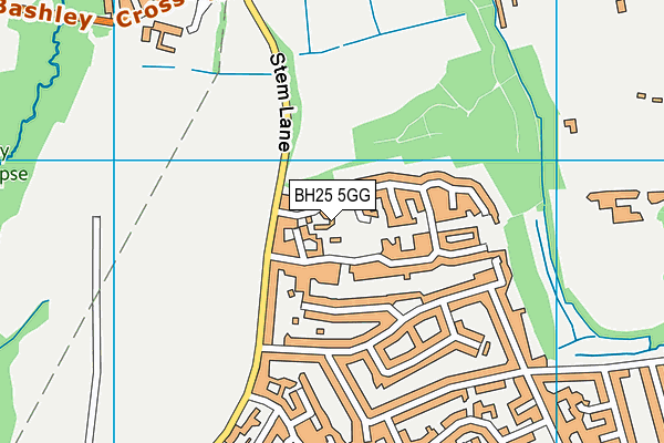 BH25 5GG map - OS VectorMap District (Ordnance Survey)