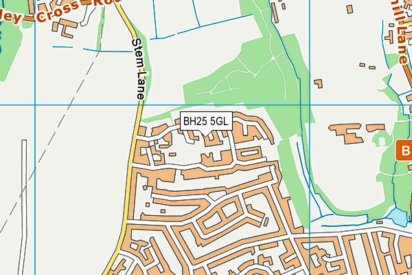BH25 5GL map - OS VectorMap District (Ordnance Survey)