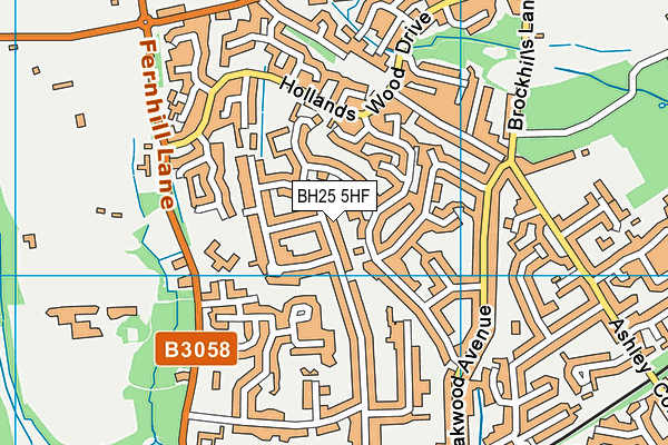 BH25 5HF map - OS VectorMap District (Ordnance Survey)