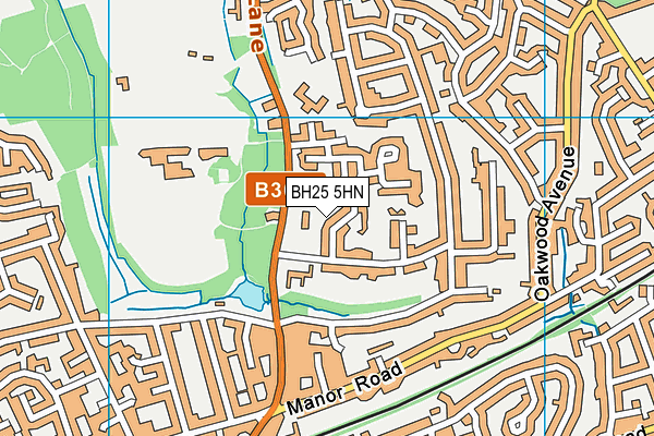 BH25 5HN map - OS VectorMap District (Ordnance Survey)