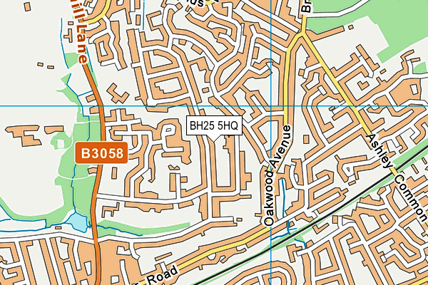 BH25 5HQ map - OS VectorMap District (Ordnance Survey)