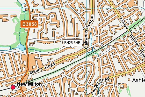 BH25 5HR map - OS VectorMap District (Ordnance Survey)
