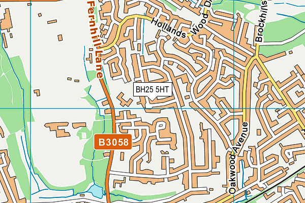 BH25 5HT map - OS VectorMap District (Ordnance Survey)
