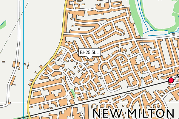 BH25 5LL map - OS VectorMap District (Ordnance Survey)