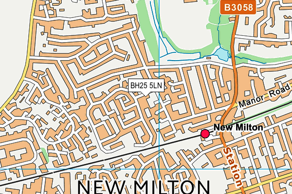 BH25 5LN map - OS VectorMap District (Ordnance Survey)