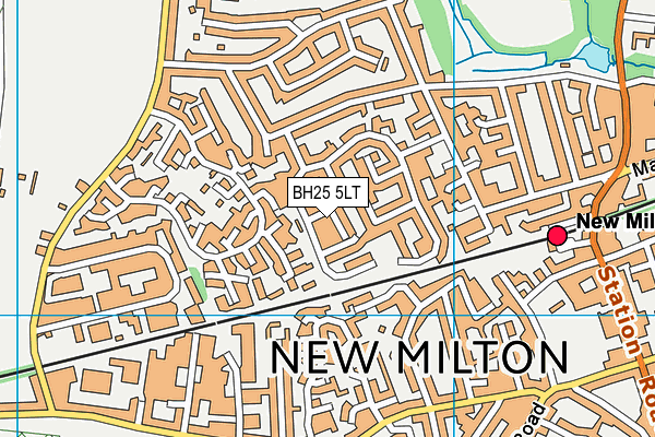 BH25 5LT map - OS VectorMap District (Ordnance Survey)