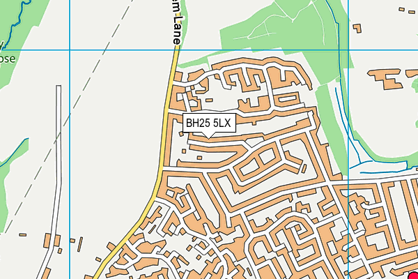 BH25 5LX map - OS VectorMap District (Ordnance Survey)
