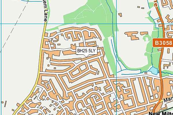 BH25 5LY map - OS VectorMap District (Ordnance Survey)