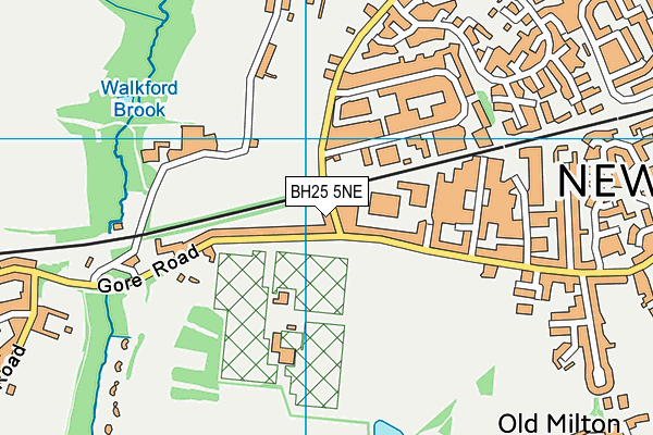 BH25 5NE map - OS VectorMap District (Ordnance Survey)