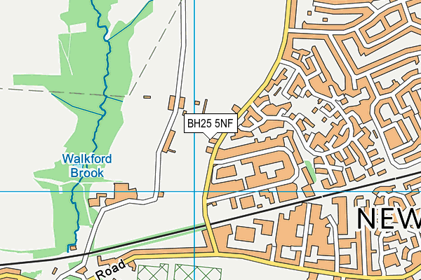 BH25 5NF map - OS VectorMap District (Ordnance Survey)