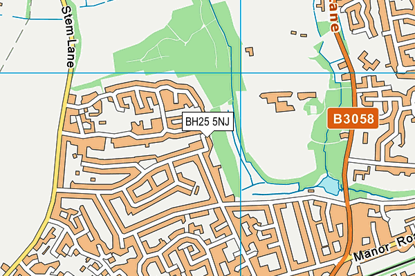 BH25 5NJ map - OS VectorMap District (Ordnance Survey)