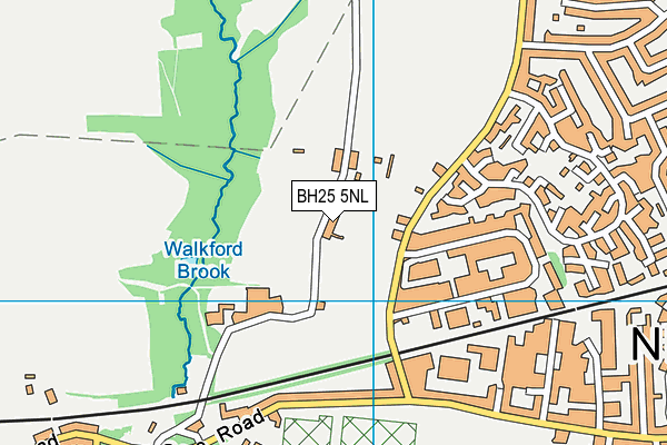 BH25 5NL map - OS VectorMap District (Ordnance Survey)