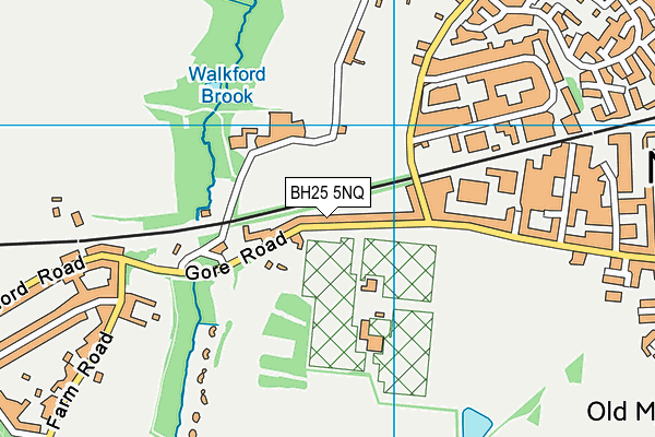 BH25 5NQ map - OS VectorMap District (Ordnance Survey)