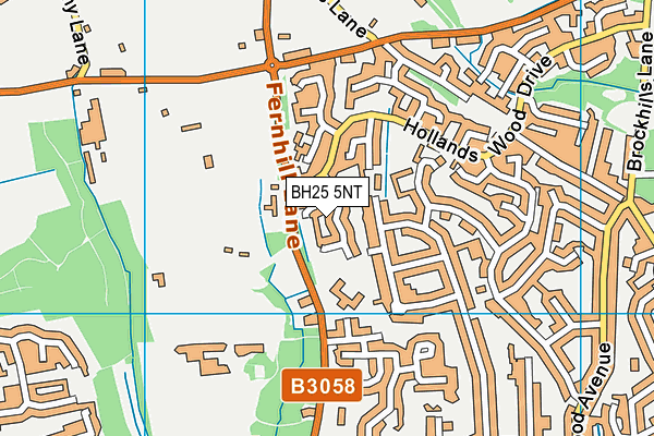BH25 5NT map - OS VectorMap District (Ordnance Survey)