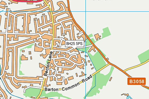 BH25 5PS map - OS VectorMap District (Ordnance Survey)