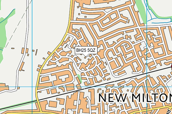 BH25 5QZ map - OS VectorMap District (Ordnance Survey)